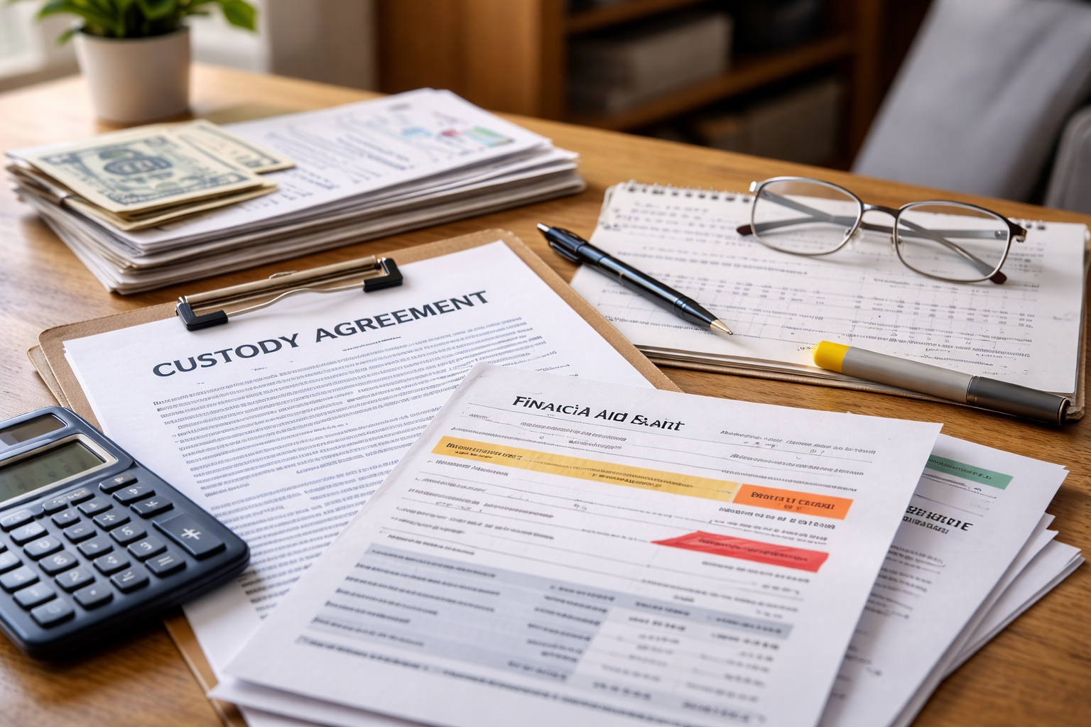 financial aid reduced after custody change