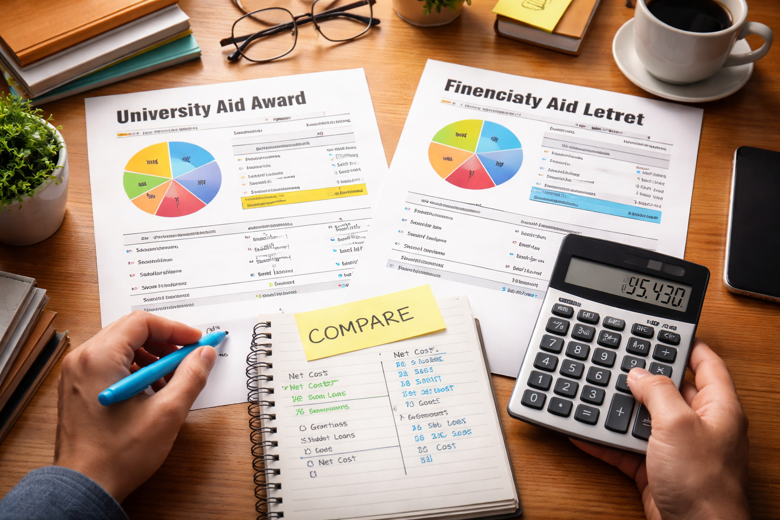 financial aid package comparison