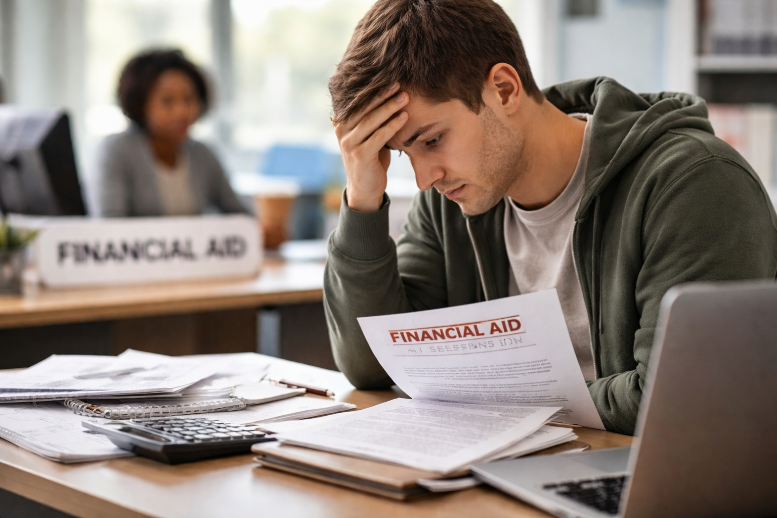 Financial aid dropped below half time enrollment