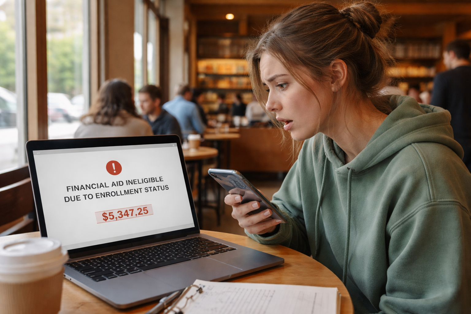 financial aid disqualified due to enrollment status