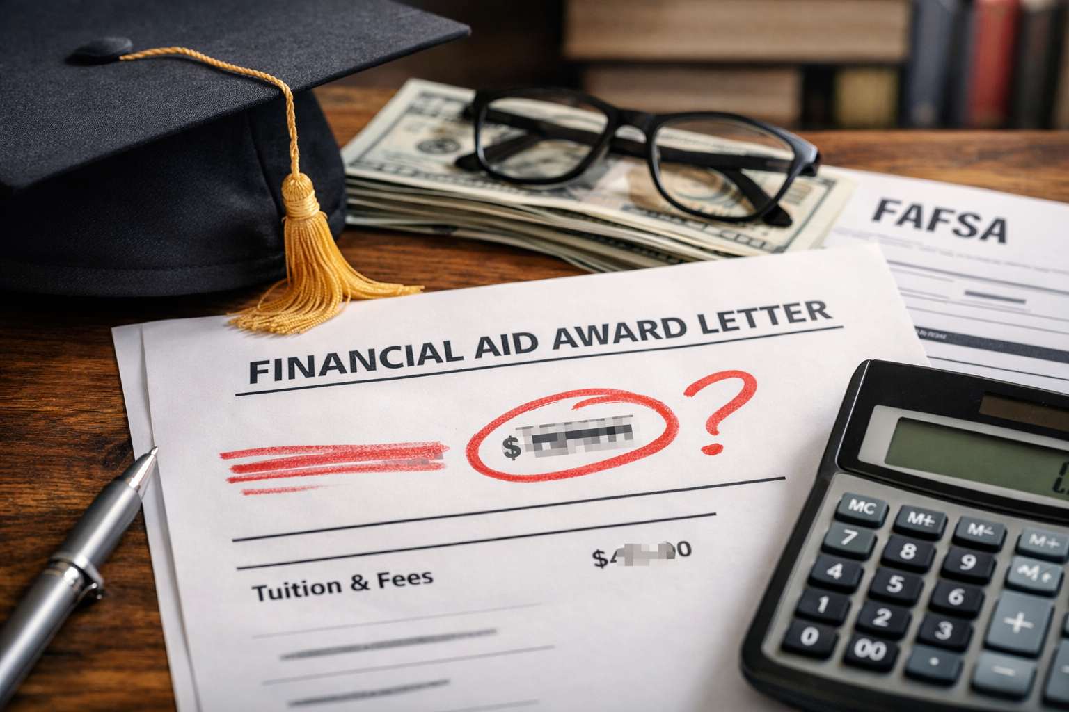 financial aid award letter mistake what to do