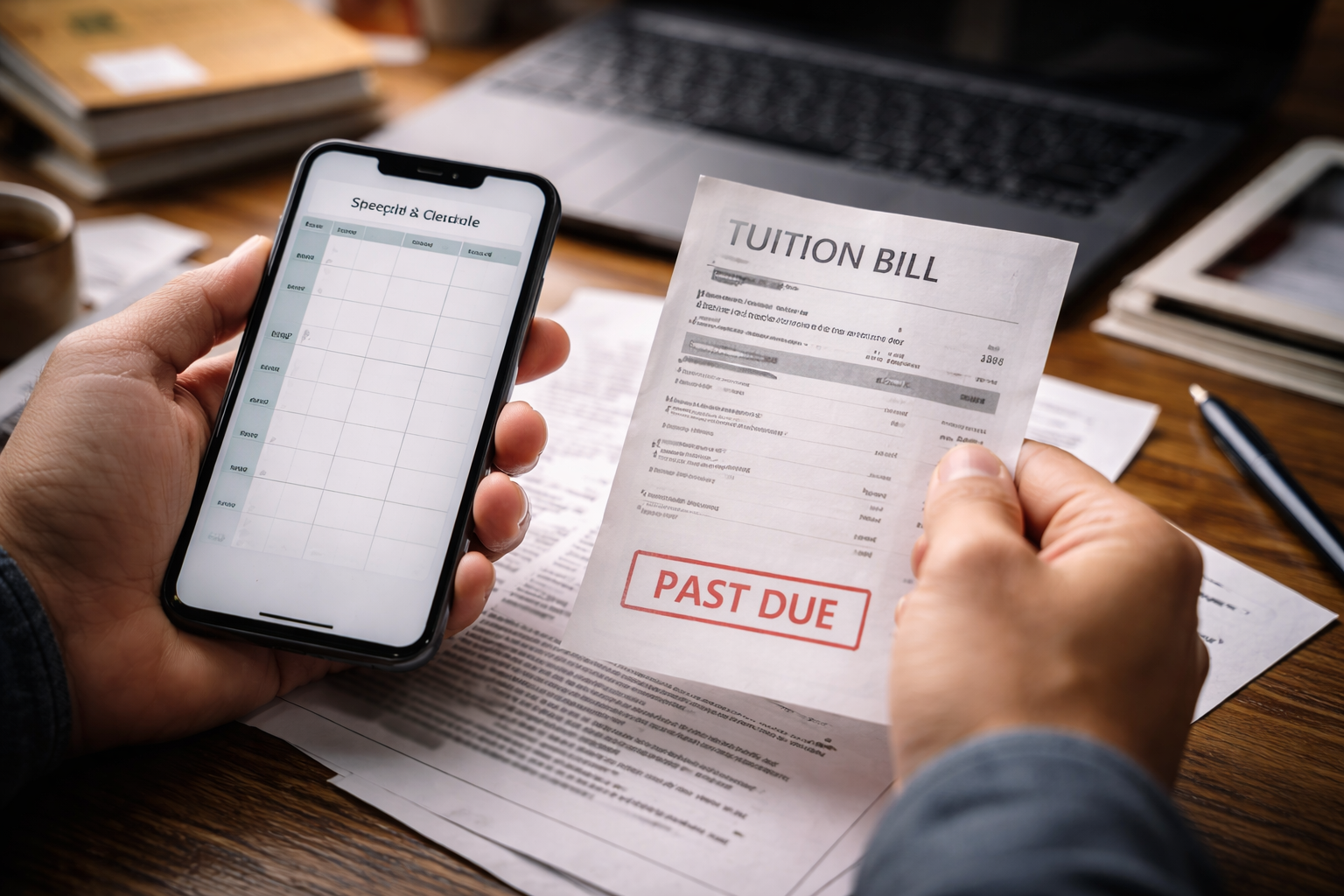 class dropped for nonpayment financial aid pending