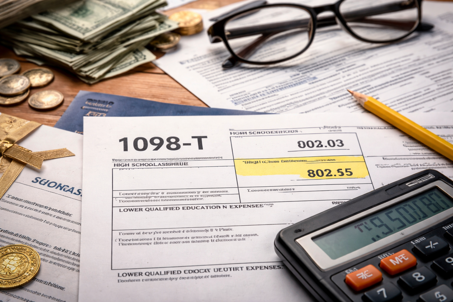 1098-T Scholarship Higher Than Qualified Expenses